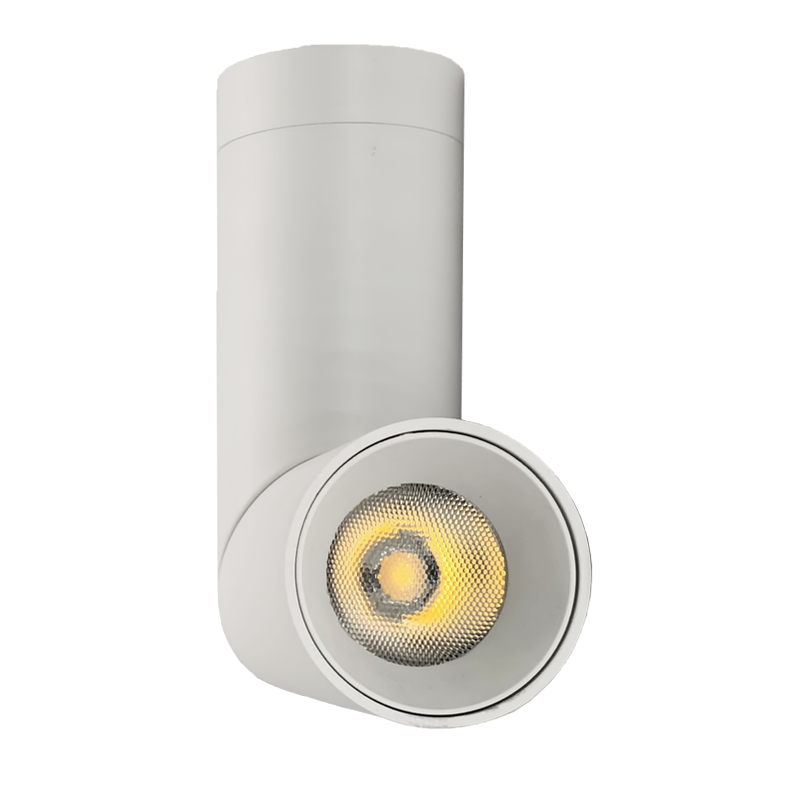 White Surface Mounted Spotlight to be Straight or to change angle to be Right angle