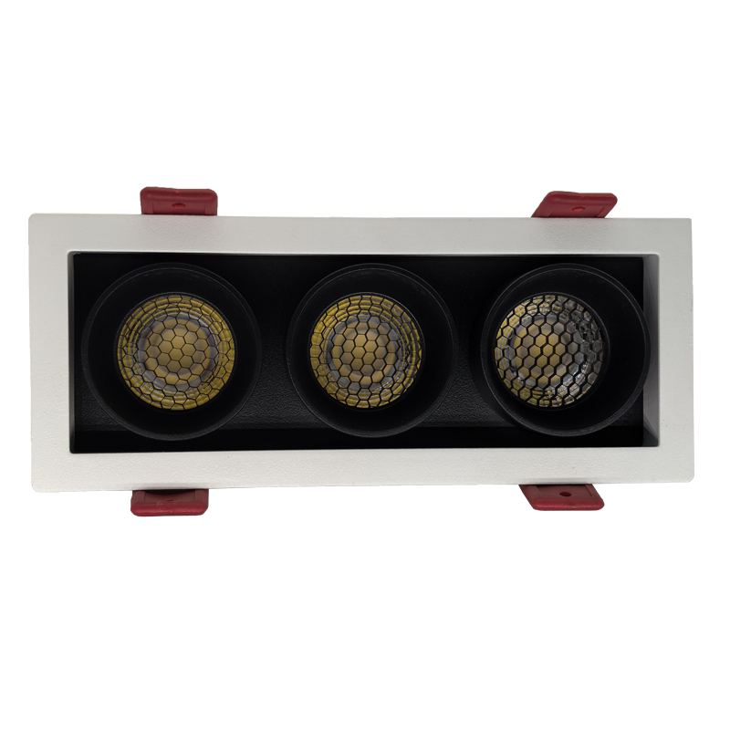 High-end Anti-glare Mini Grille Spotlight with Three Lights